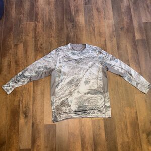 Realtree Aspect Men's XL Reversible Fishing Shirts Arctic Grey